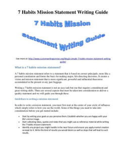 7 Habits Mission Statement Template