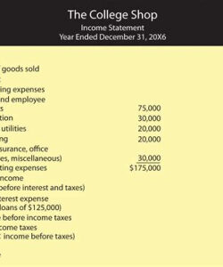 Accrual Accounting Income Statement Template