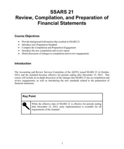 AICPA Compiled Financial Statement Template