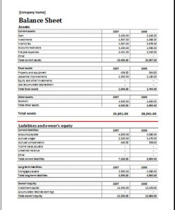 Asset and Liabilities Statement Template